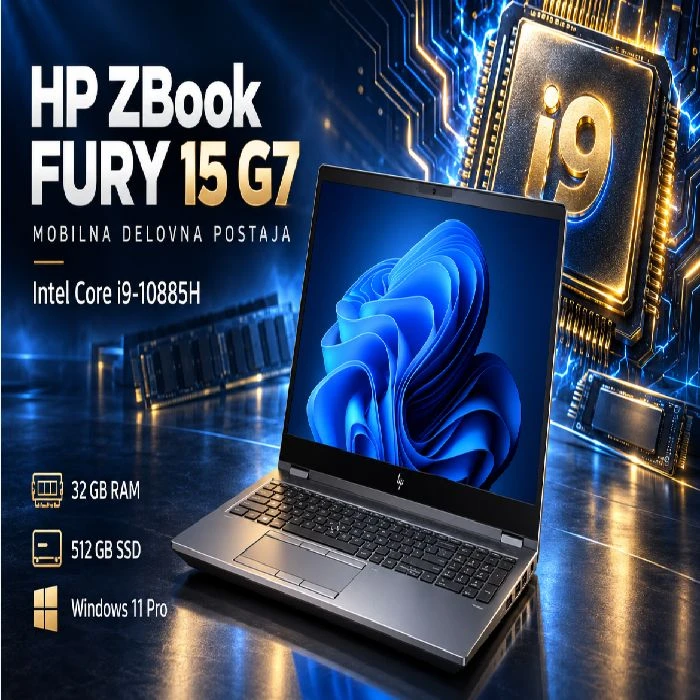 Prenosnik HP ZBook Fury 15 G7 i9-10885H 32GB 512GB SSD Windows 11 Pro